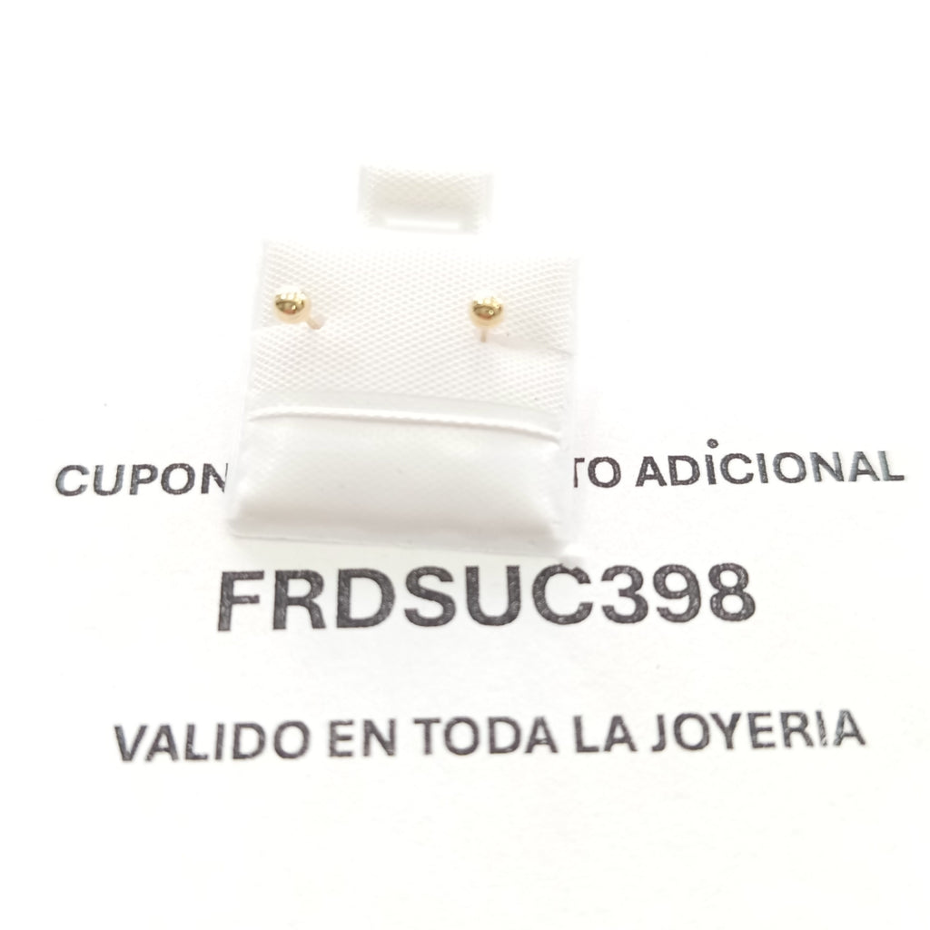 BROQUELES BROQUEL FIG ESFERA 14K 0.1408 GR (NUEVO)