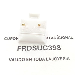 BROQUELES BROQUEL FIG ESFERA 14K 0.1408 GR (NUEVO)