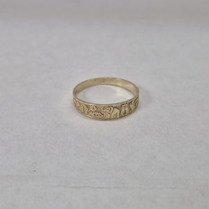 ANILLOS ARGOLLA DE LA SUERTE 10K TALLA 8 1.2 GR (NUEVO)