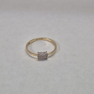 ANILLO ANILLITO C CIRCONIAS 14K 9 TALLA 1.4 GR (NUEVO)