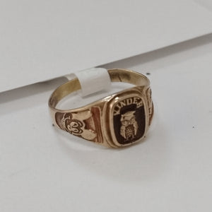 ANILLO DE GRADUACIÓN ORO 10 K 1.2 GRMS (SEMINUEVO)
