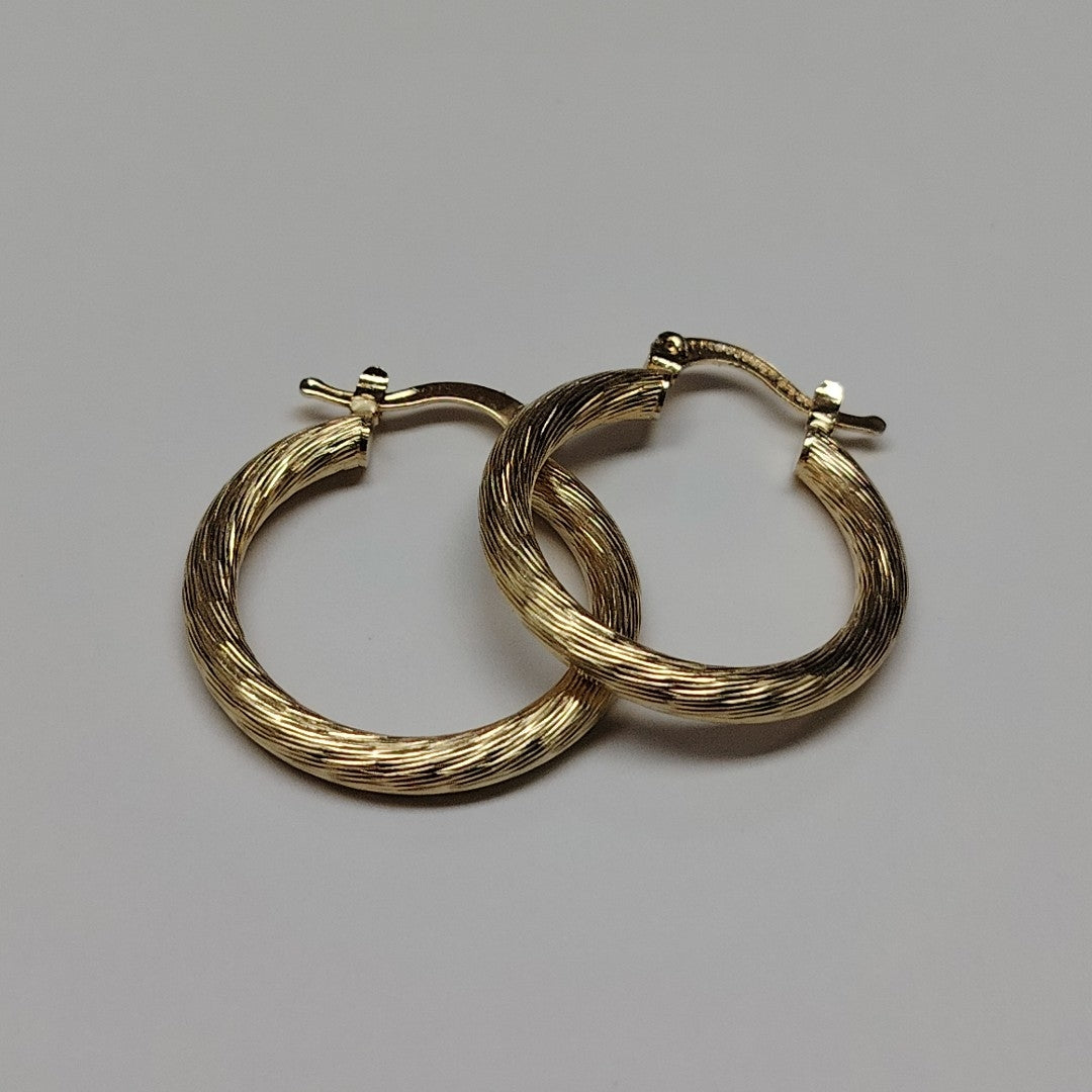 ARETES TEJIDO ARRACADAS ASTRIADAS 14K 2.9 GR (NUEVO)