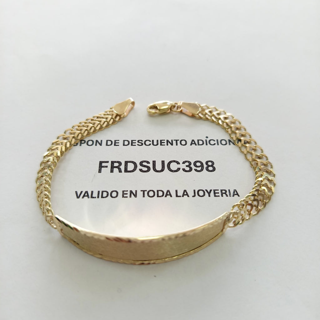 PULSERA ESCLAVA CHINO 14K 21 CM 9.8 GR (NUEVO)