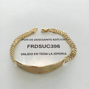 PULSERA ESCLAVA CHINO 14K 21 CM 9.8 GR (NUEVO)