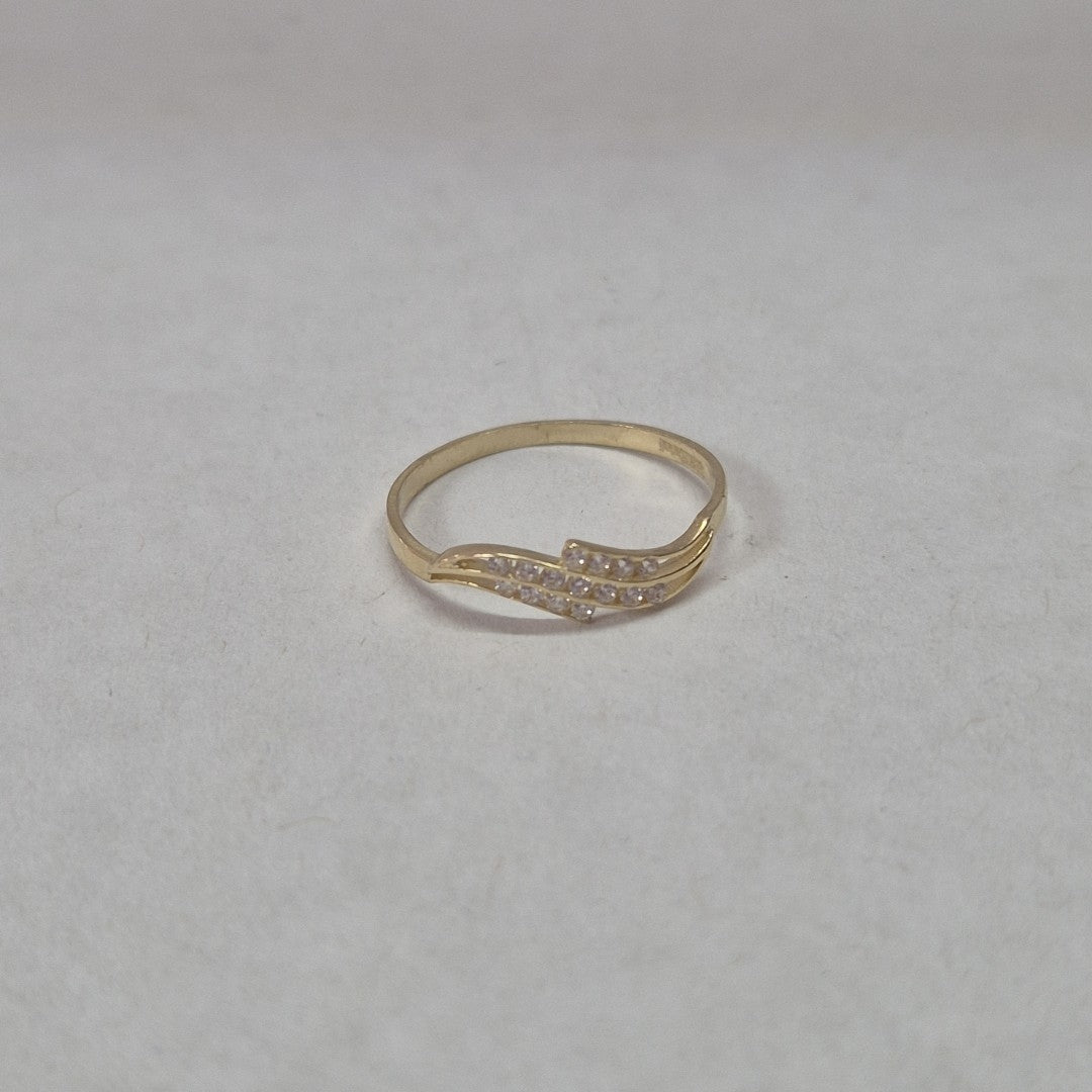 ANILLOS CON CIRCONIAS 14K TALLA 7 0.8 GR (NUEVO)