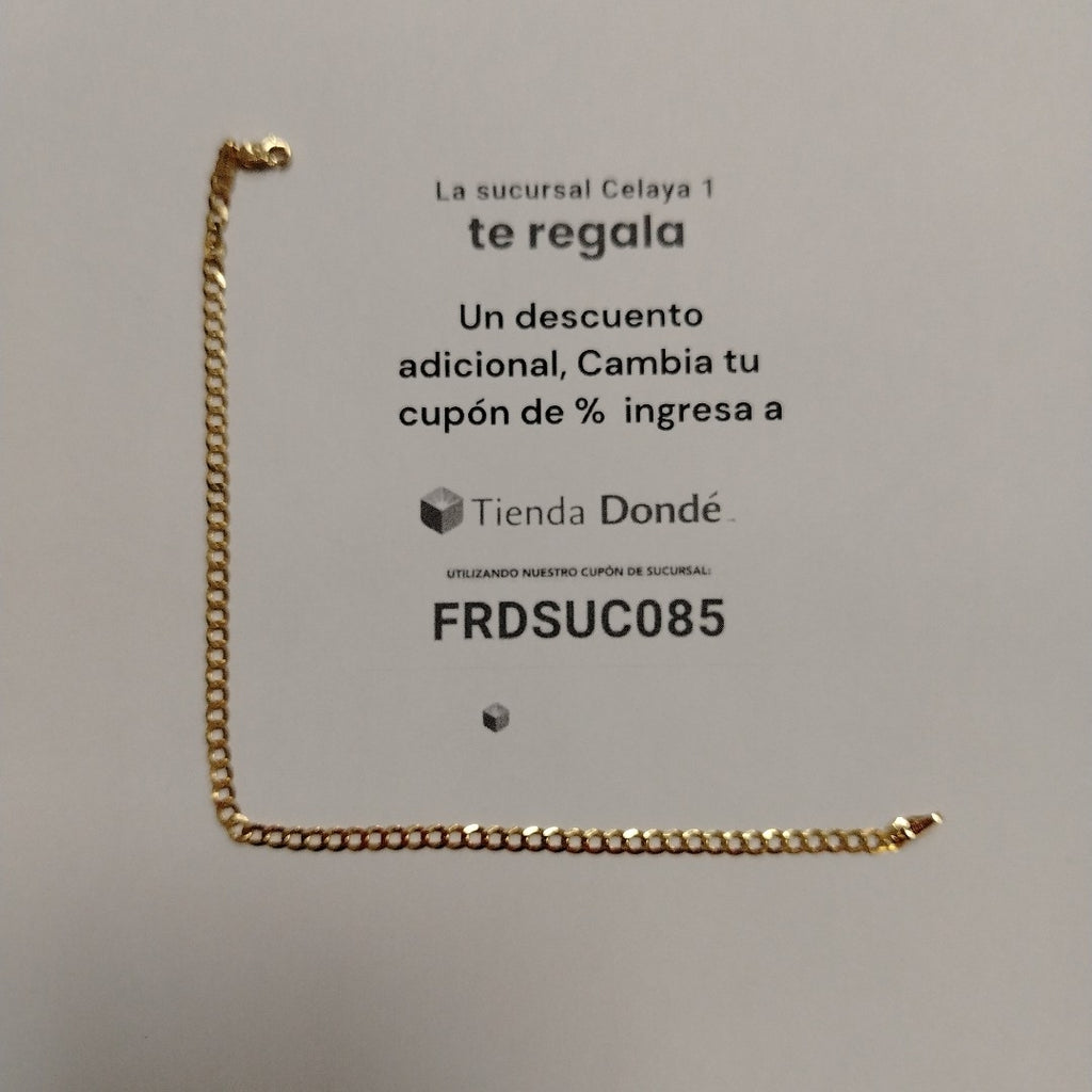 PULSERAS CABALLERO BARBADA AMARILLA ORO 14K 2.8 (NUEVO)