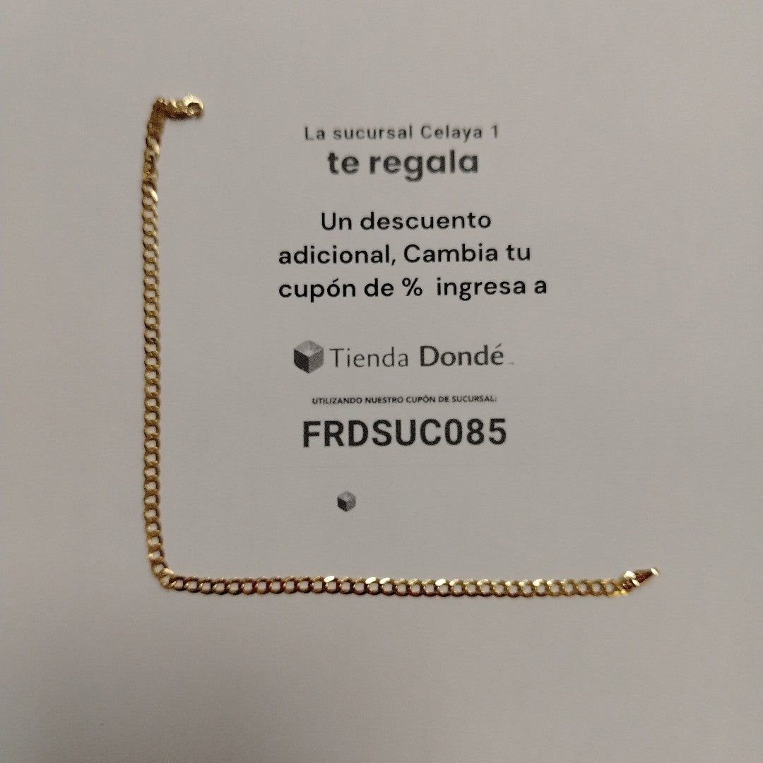 PULSERAS CABALLERO BARBADA AMARILLA ORO 14K 2.8 (NUEVO)