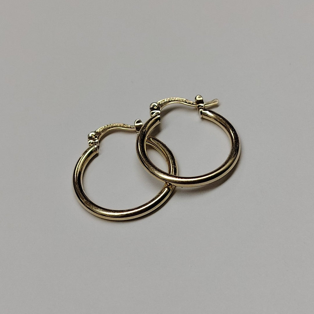 ARETES TEJIDO ARRACADAS LISAS 14K 1.2 GR (NUEVO)