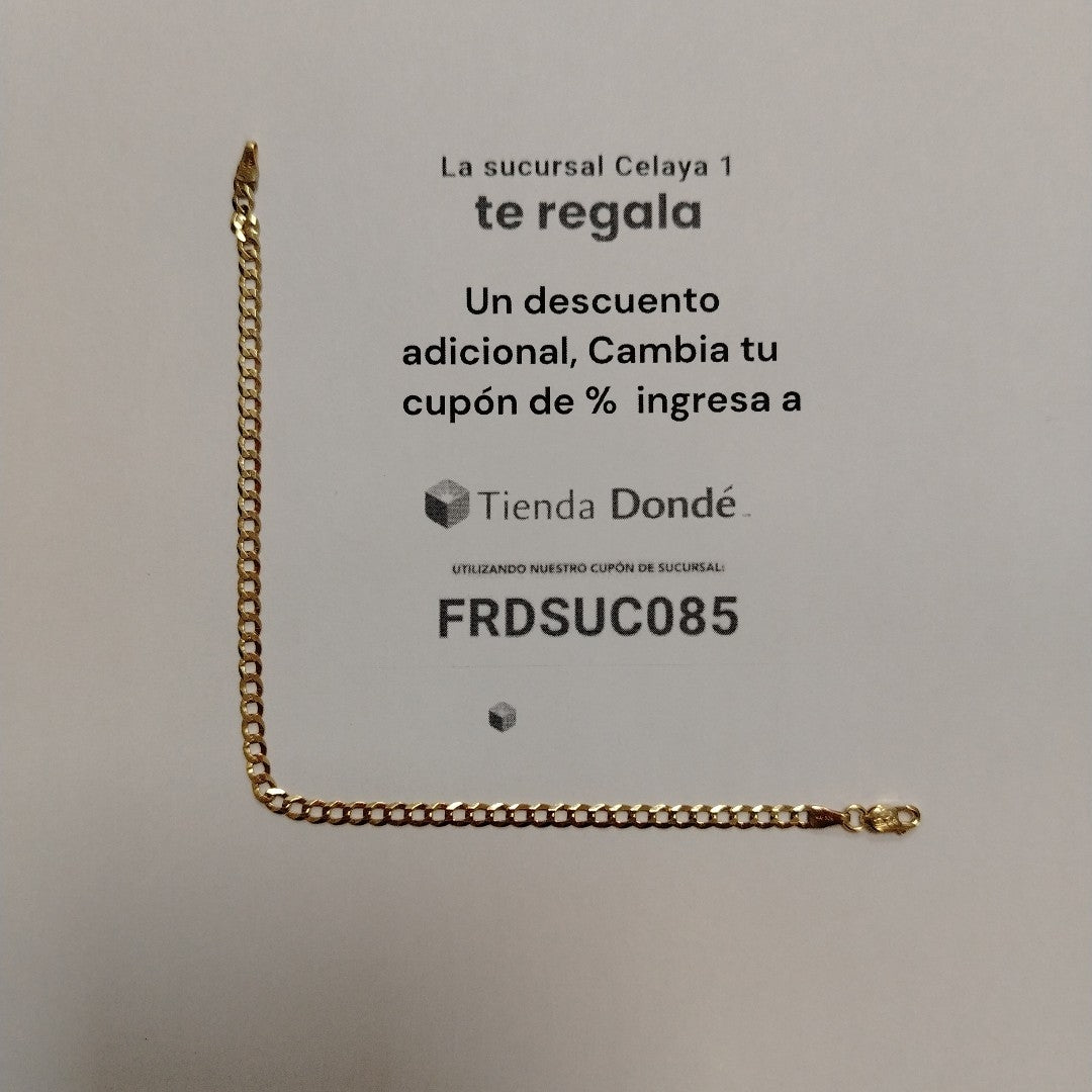 PULSERAS DAMA BARBADA AMARILLA ORO 14K 2.4 (NUEVO)