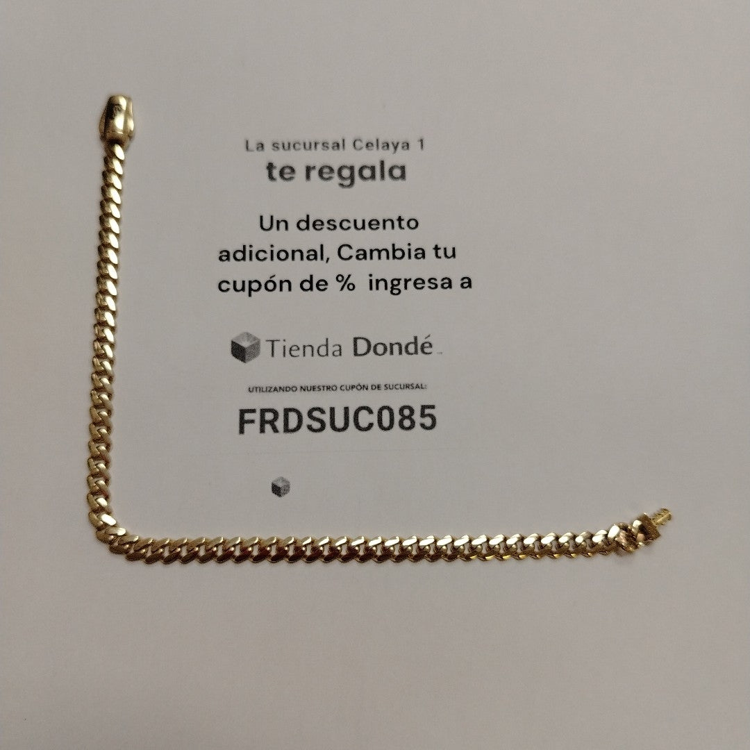 PULSERA CABALLERO MONACO ORO 14K 6.2 (NUEVO)