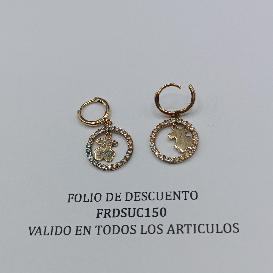 ARETES PAR ORO 14 K 3 GRMS (SEMINUEVO)
