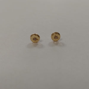 BROQUELES BROQUEL FIG BOTON C CIRCONIA 14K 0.2916 GR (NUEVO)
