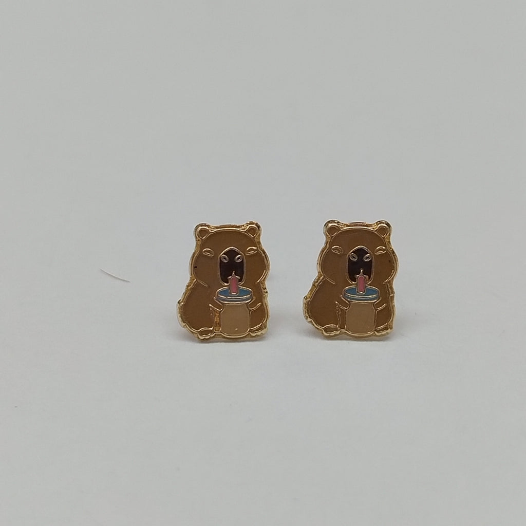 BROQUELES BROQUEL FIG CAPIBARA 14K 0.2657 GR (NUEVO)