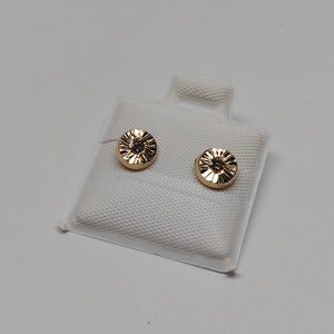 BROQUELES BROQUEL FIG BOTON C CIRCONIA 14K 0.2916 GR (NUEVO)