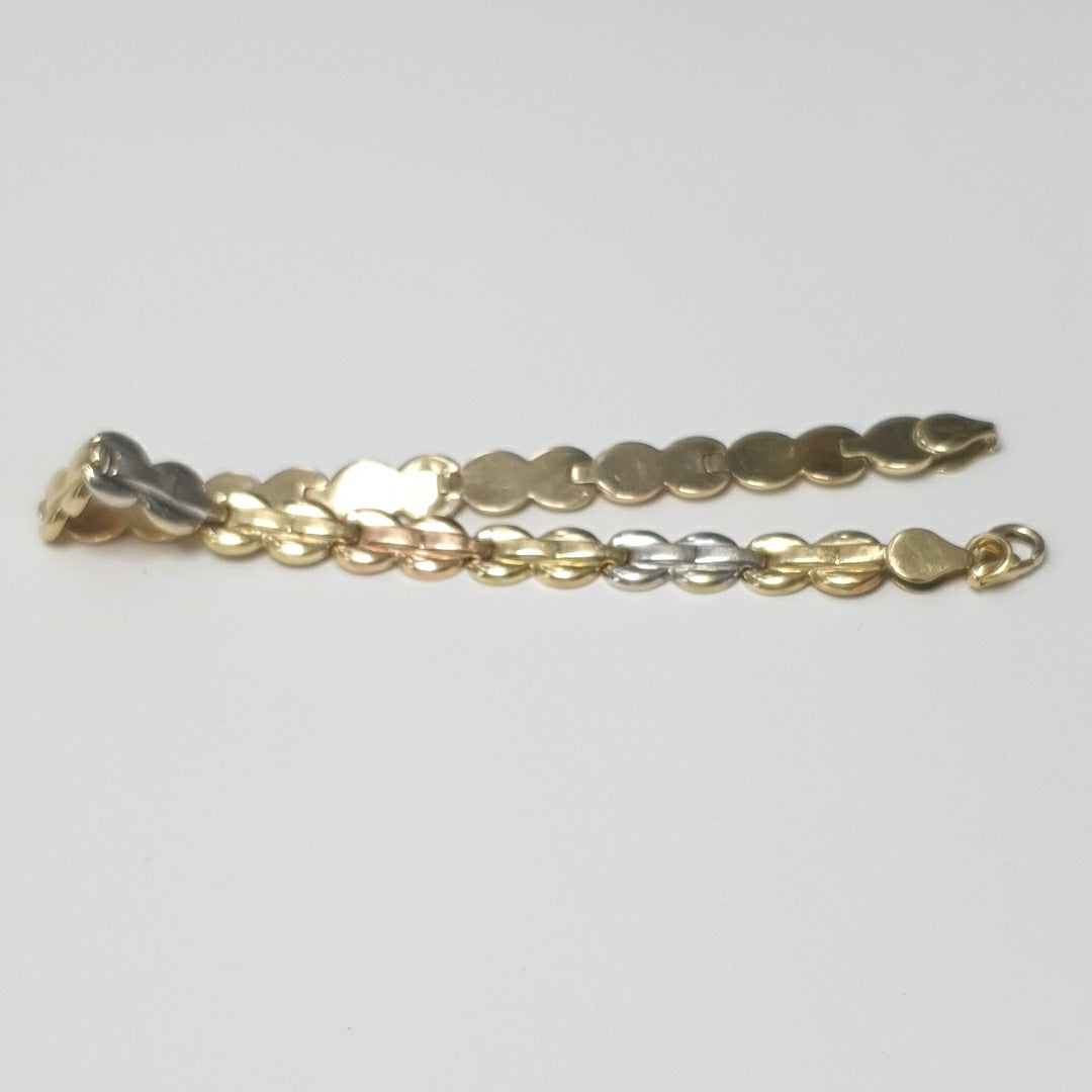 PULSERA ORO COMBINADO 14 K 6 GRMS (SEMINUEVO)