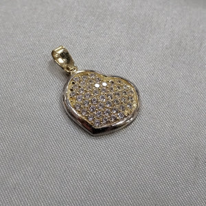 DIJE CORAZON CON CIRCONIAS 14K 1.8 GR (NUEVO)