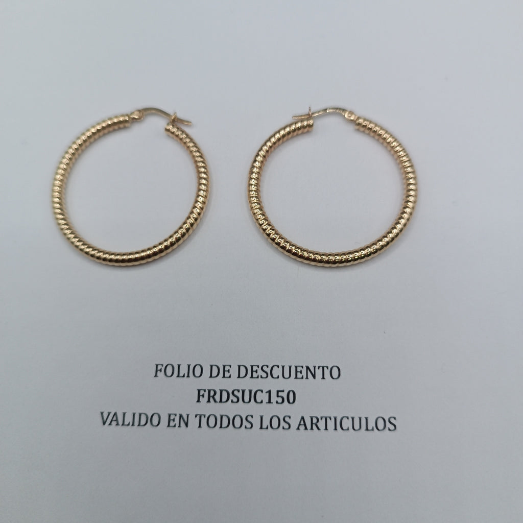 ARRACADAS PAR ORO 14 K 3,00 GRMS (SEMINUEVO)