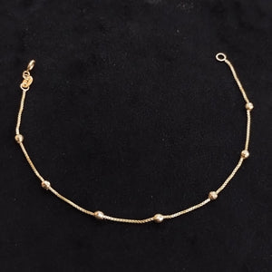 PULSERA ESPECIAL CON BOLITAS 14K 18 CM 1.4 GR (NUEVO)