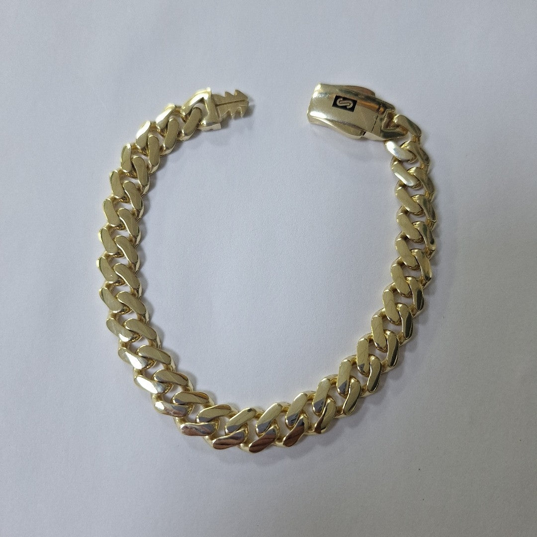 PULSERA CABALLERO MONACO ORO 14K 13.5 (NUEVO)