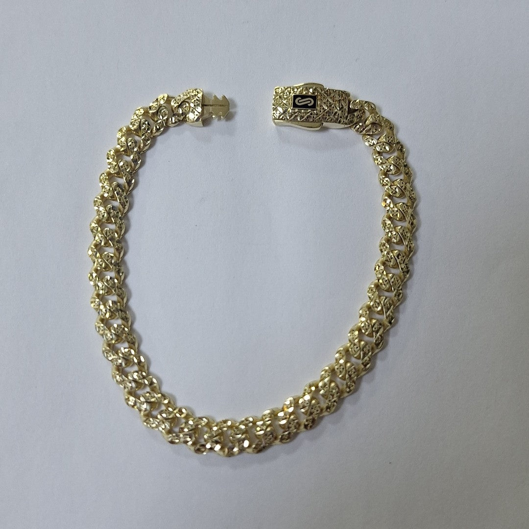 PULSERA MONACO ORO 10K 6.4 (NUEVO)