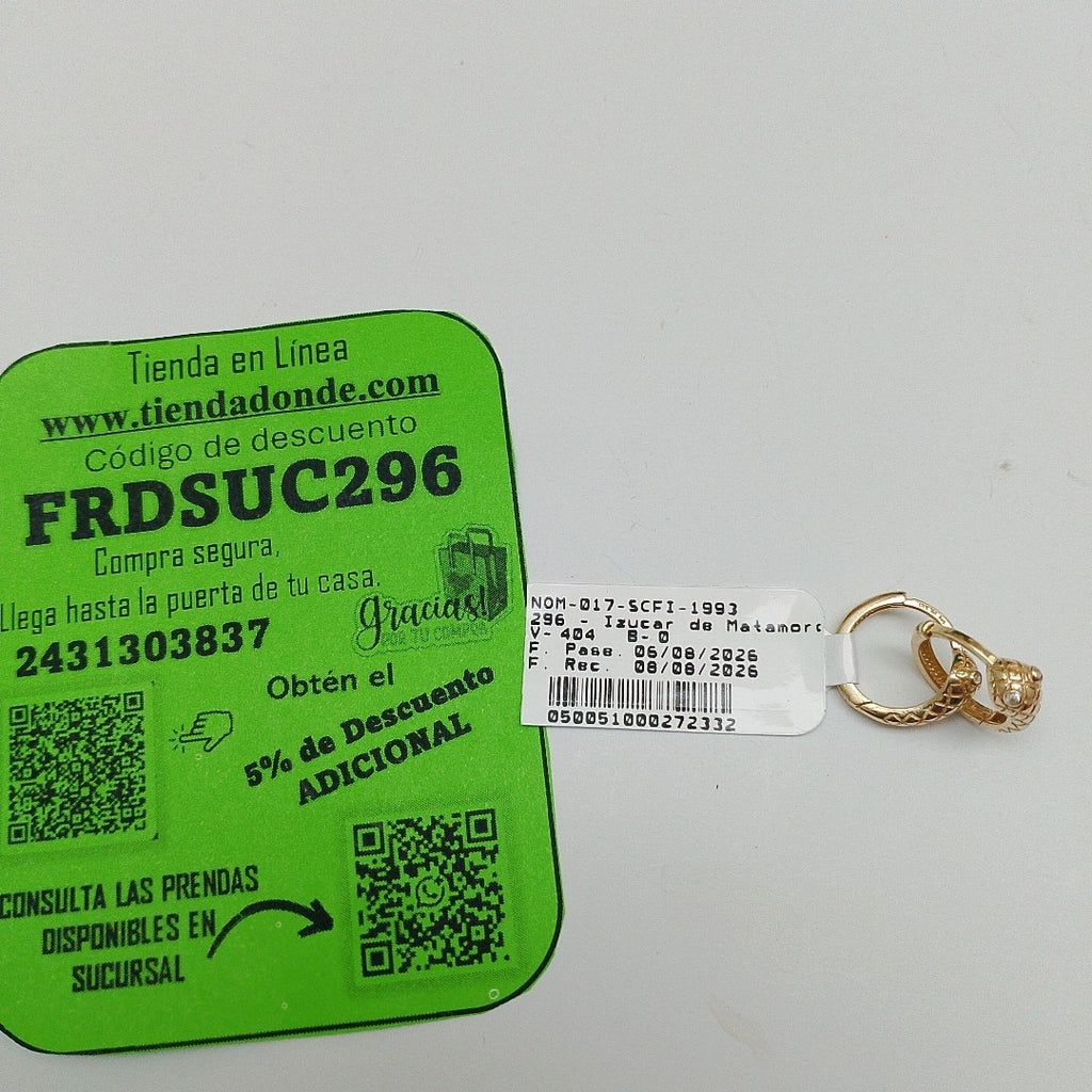 HUGGIES ORO 14K 1.6 (NUEVO)