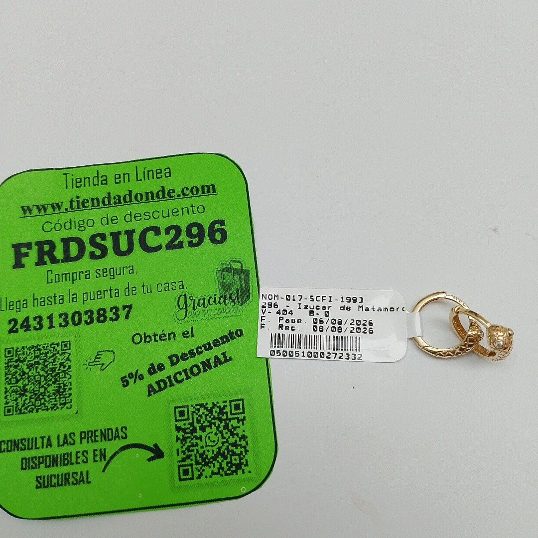 HUGGIES ORO 14K 1.6 (NUEVO)
