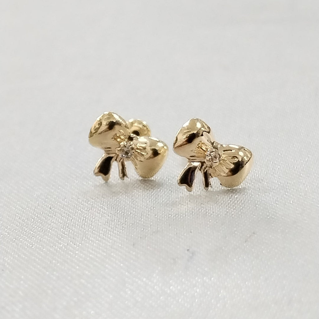 BROQUELES BROQUEL FIG MOÑO C CIRCONIA 14K 0.2441 GR (NUEVO)