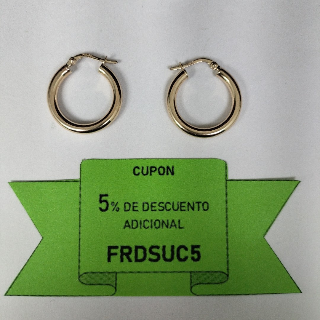 ARRACADAS ORO 14K 1.5 (NUEVO)