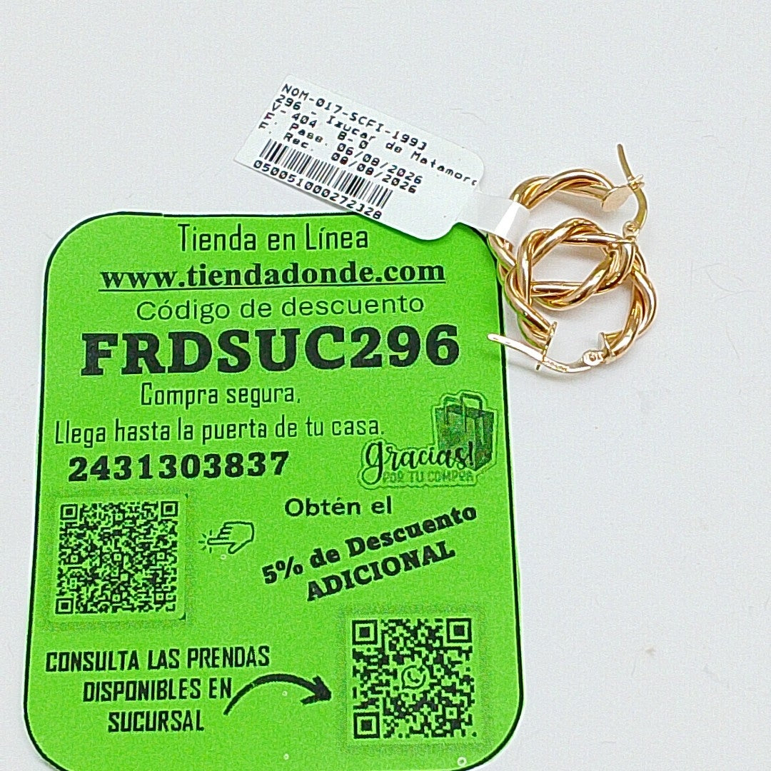 ARRACADAS ORO 14K 1.9 (NUEVO)