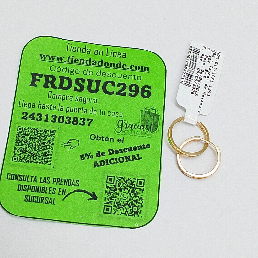 HUGGIES ORO 14K 1.7 (NUEVO)