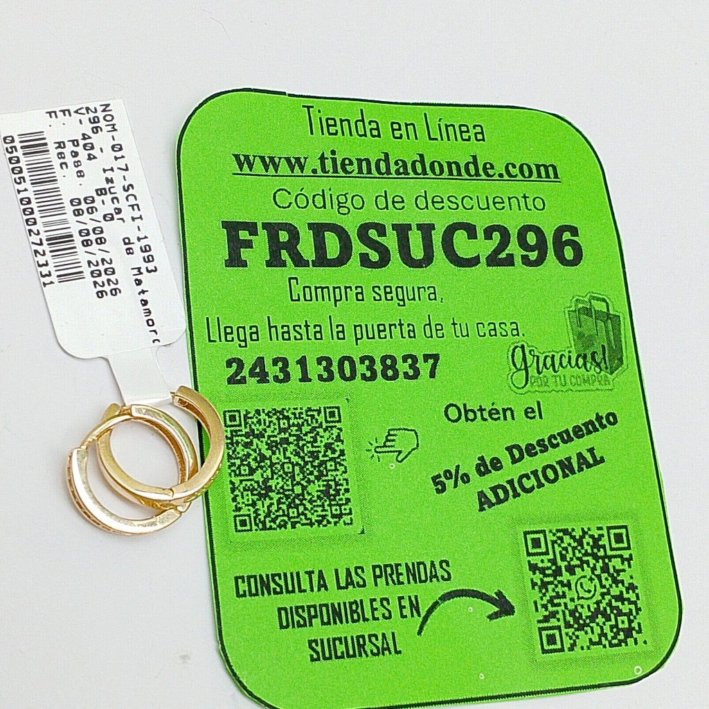 HUGGIES ORO 14K 2.1 (NUEVO)