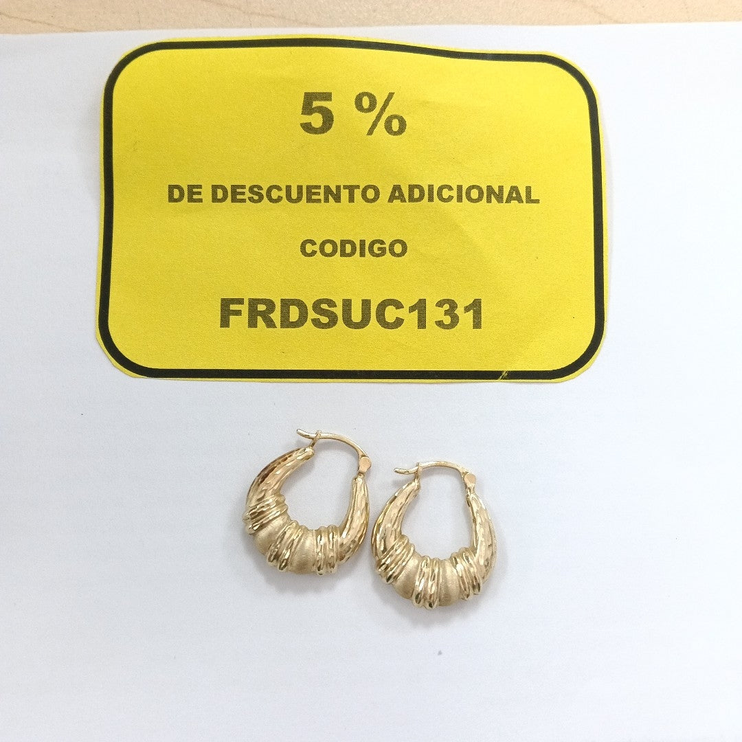 ARRACADAS PAR ORO 14 K 2.3 GRMS (SEMINUEVO)
