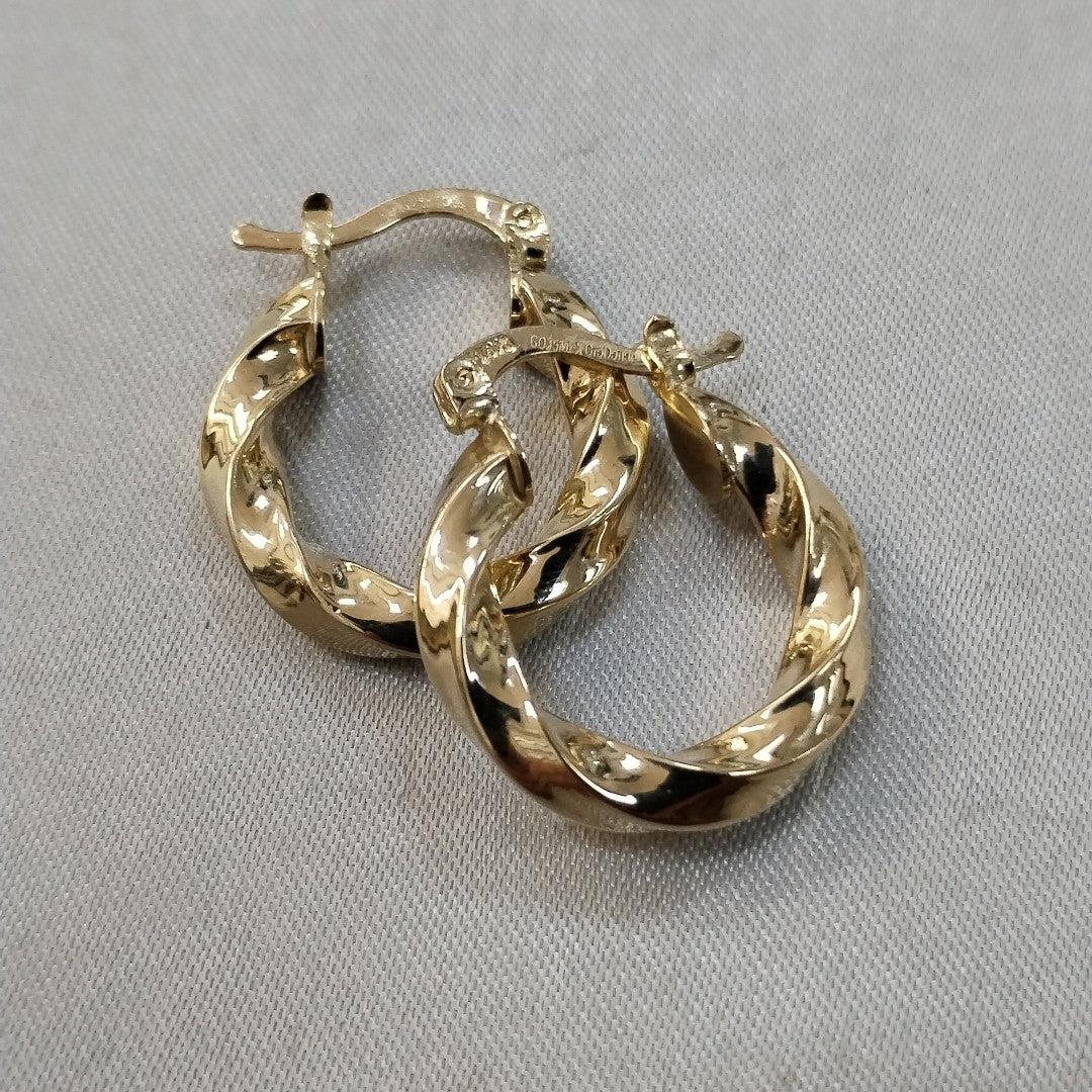 ARETES ARRACADA TORZAL 14K 1.9 GR (NUEVO)