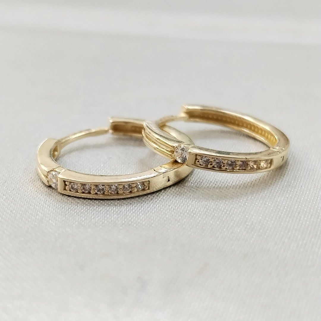 ARETES ARRACADAS LISAS 14K 2.3 GR (NUEVO)