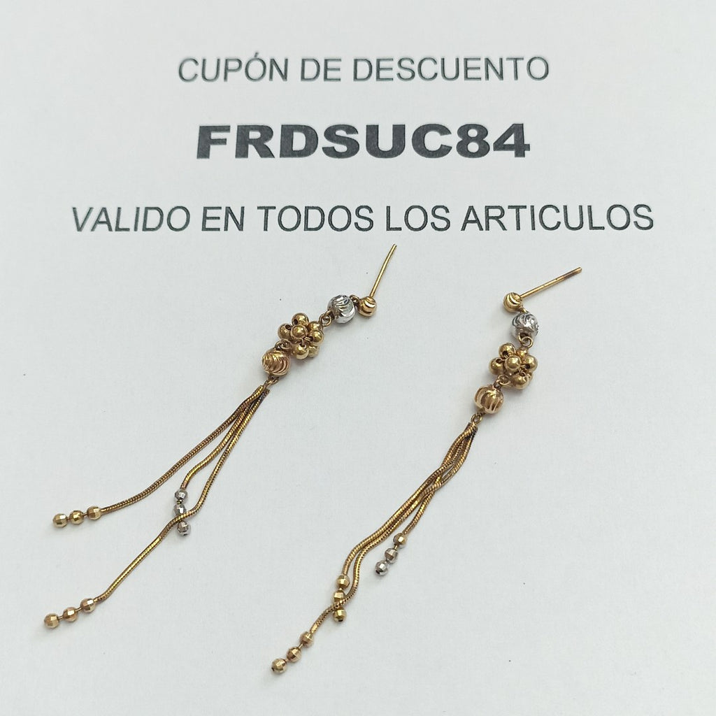 ARETES PAR ORO 14 K 3.7 GRMS (SEMINUEVO)