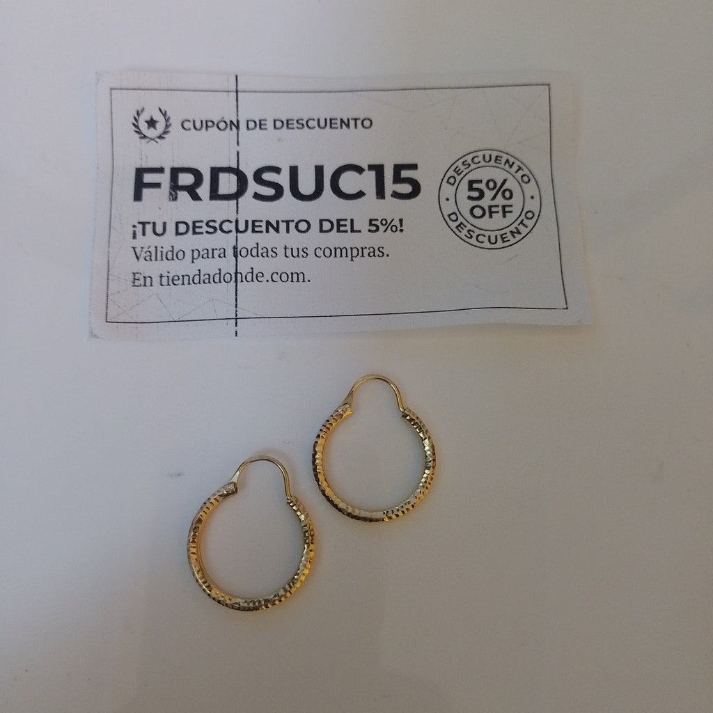 ARRACADAS PAR ORO 14 K 1.8 GRMS (SEMINUEVO)