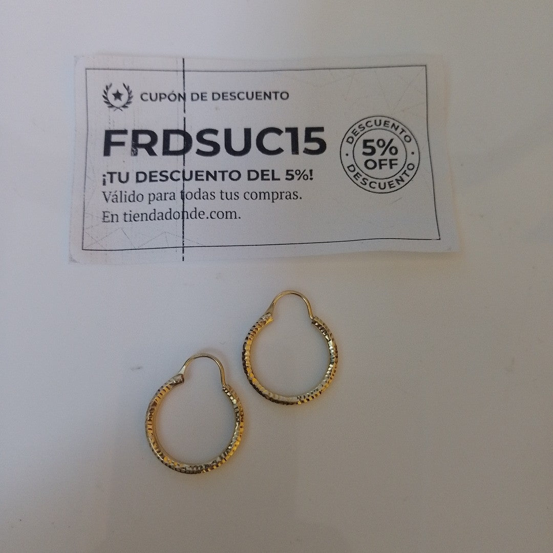 ARRACADAS PAR ORO 14 K 1.8 GRMS (SEMINUEVO)