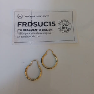 ARRACADAS PAR ORO 14 K 1.8 GRMS (SEMINUEVO)