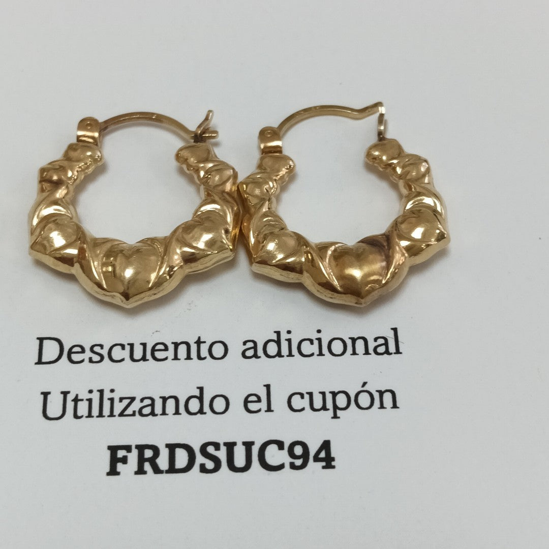 ARRACADAS PAR ORO 14 K 2.6 GRMS (SEMINUEVO)