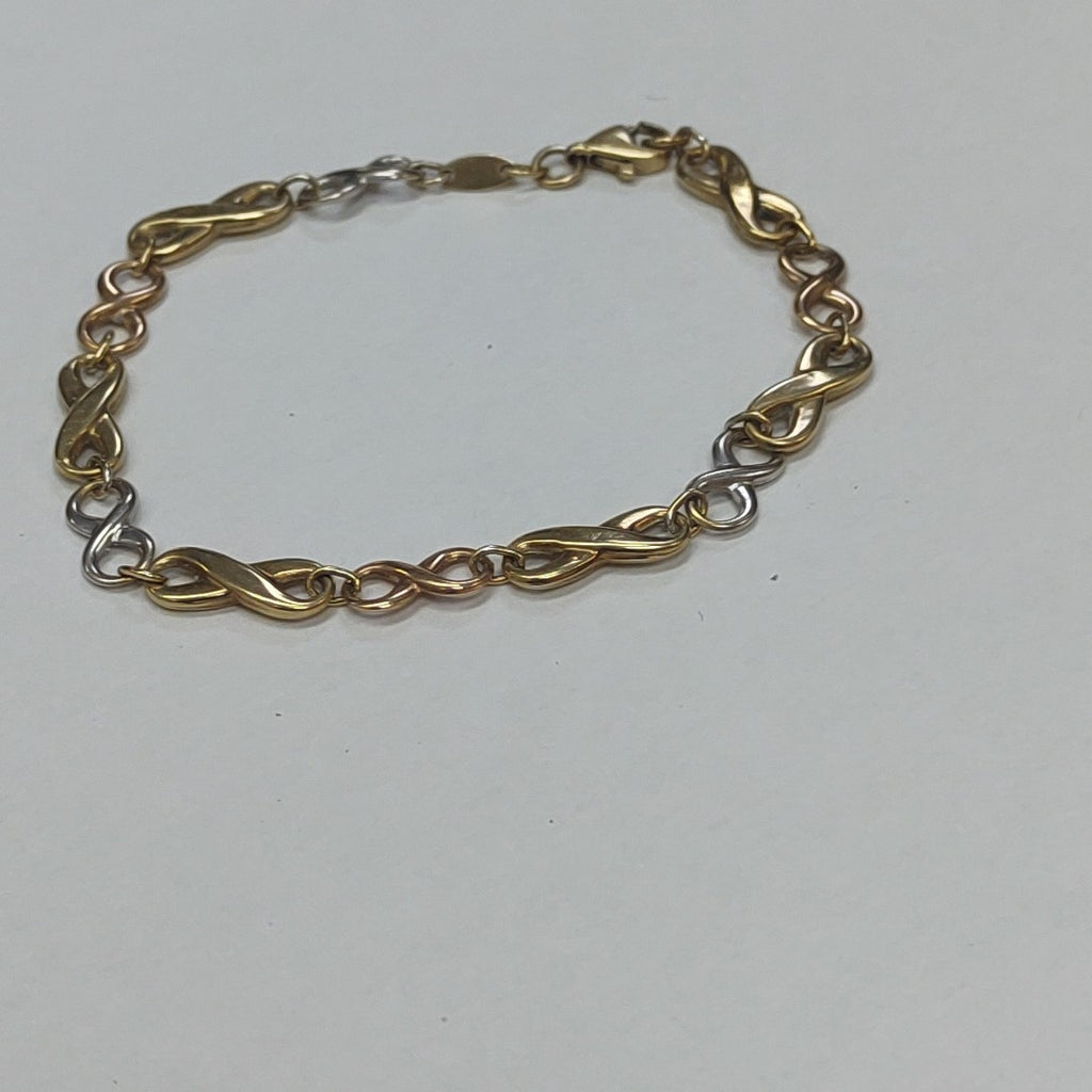 PULSERA ORO, ORO COMBINADO 14 K 3.4 GRMS (SEMINUEVO)