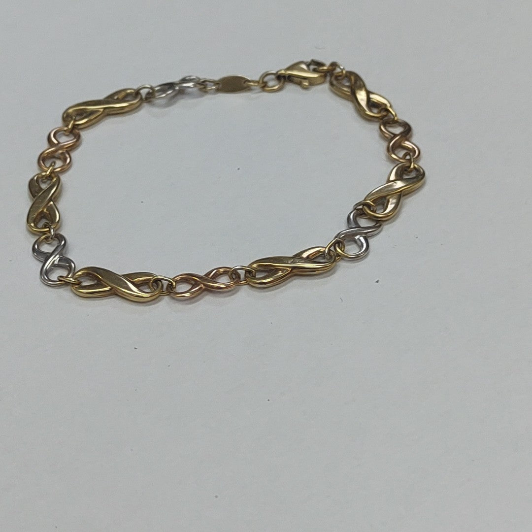 PULSERA ORO, ORO COMBINADO 14 K 3.4 GRMS (SEMINUEVO)