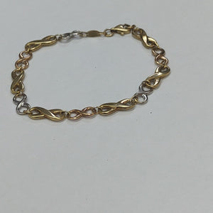PULSERA ORO, ORO COMBINADO 14 K 3.4 GRMS (SEMINUEVO)