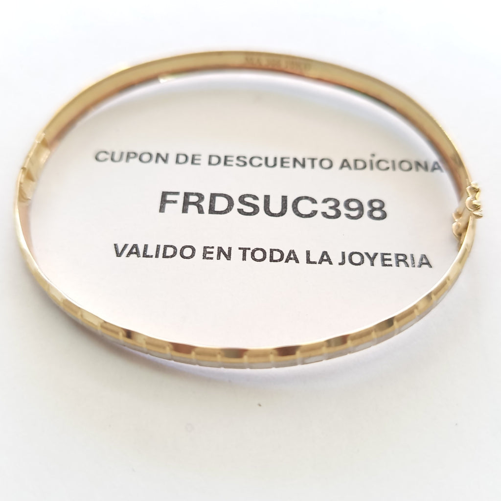 PULSERA RIGIDA ORO, ORO COMBINADO 10 K 6.3 GRMS (SEMINUEVO)