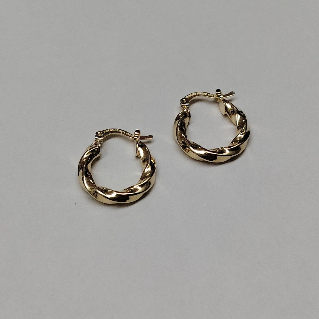 ARETES ARRACADA TORZAL 14K 1.9 GR (NUEVO)