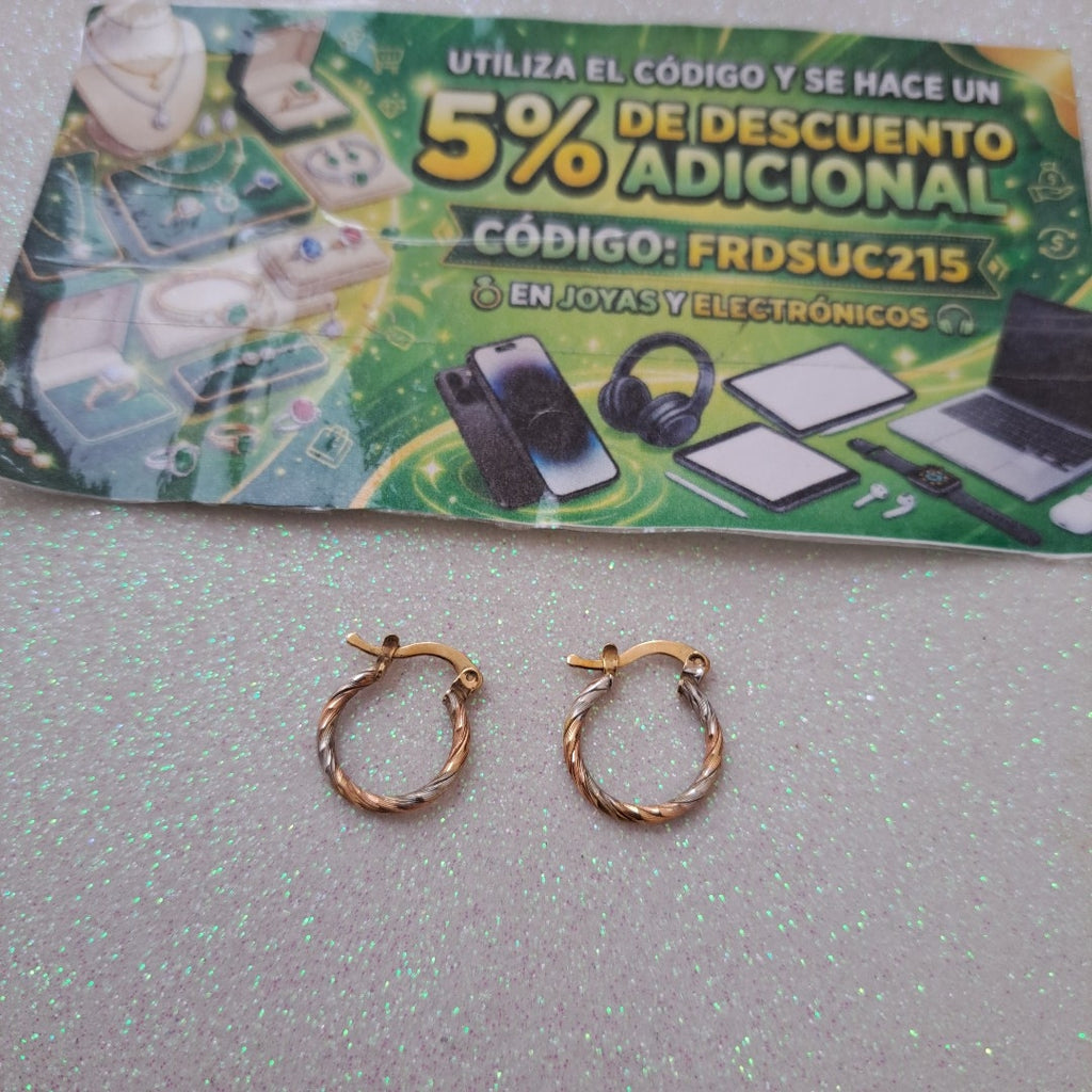 ARRACADAS PAR ORO 10 K 2 GRMS (SEMINUEVO)
