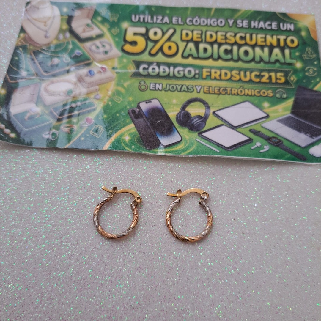ARRACADAS PAR ORO 10 K 2 GRMS (SEMINUEVO)