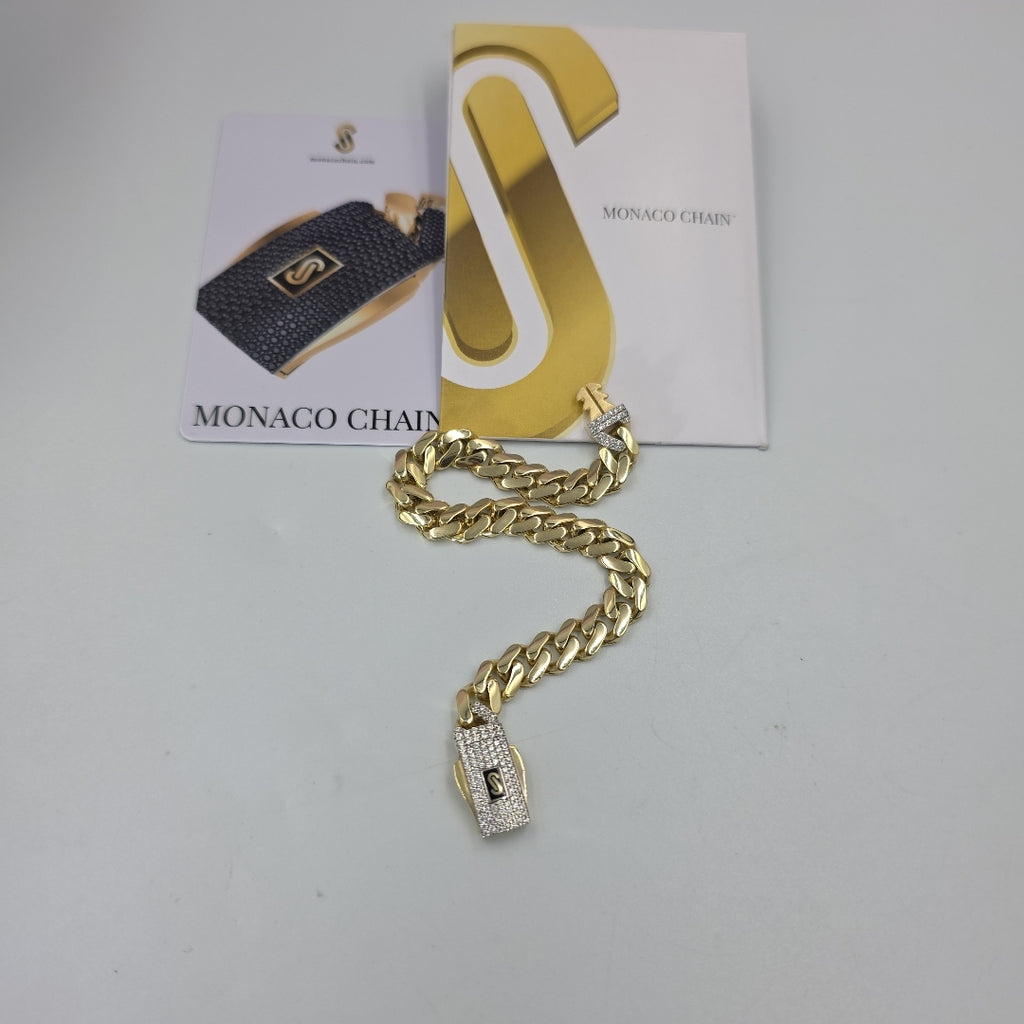 PULSERA MONACO ORO 10K 9.3 (NUEVO)
