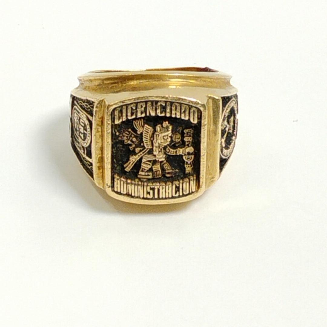 ANILLO DE GRADUACIÓN ORO MUY BAJO 8 K 21,50 GRMS (SEMINUEVO)