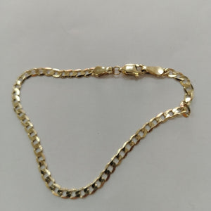 PULSERA TEJIDO BARBADA 14K 18 CM 3.2 GR (NUEVO)
