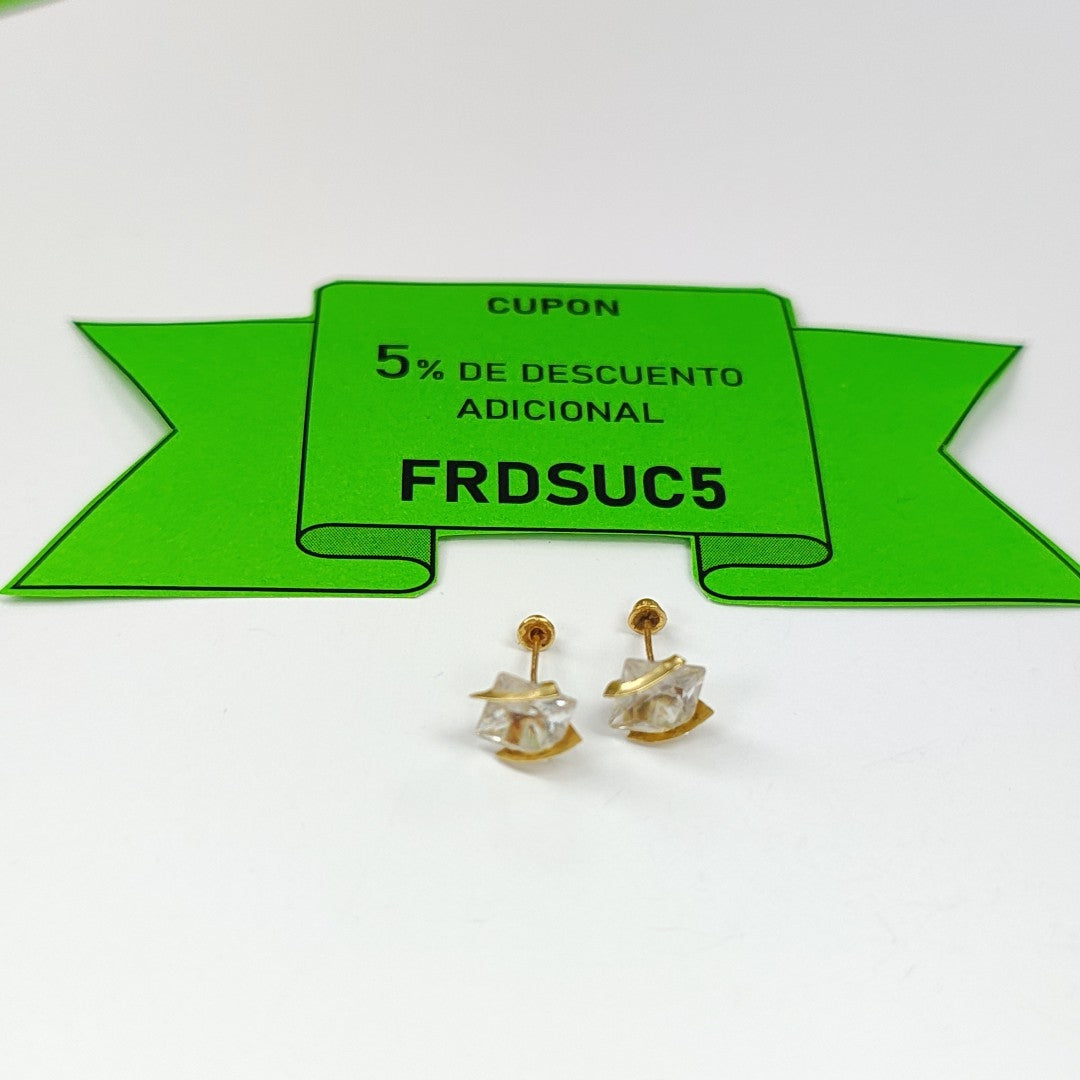 BROQUELES PAR ORO 10 K 1 GRMS (SEMINUEVO)